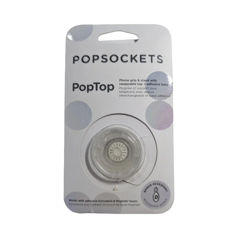 13-O PopSockets PopTop Grip & Stand With Swappable Top + Adhesive Base - Glitter